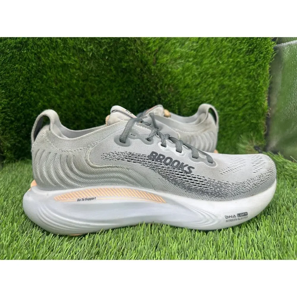 Brooks Adrenaline GTS 25 1204431B032 Athletic Shoes Womens 8.5B Gray Mesh Sports